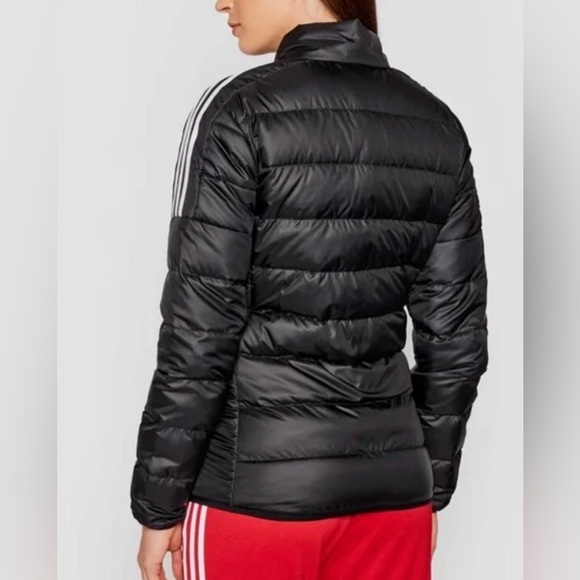 NWT Adidas ESSENTIALS DOWN JACKET Coat Black Puffer Medium PRICE FIRM - Picture 3 of 16